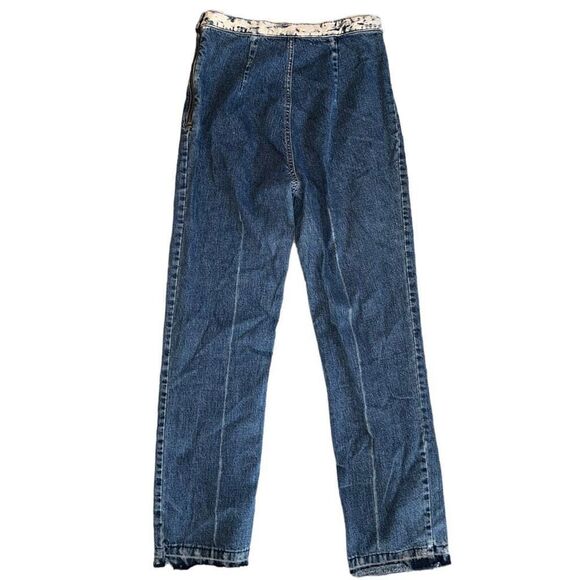 Rachel Comey High Waisted Bleach Washed Fray Jeans Size 2 - Picture 2 of 10